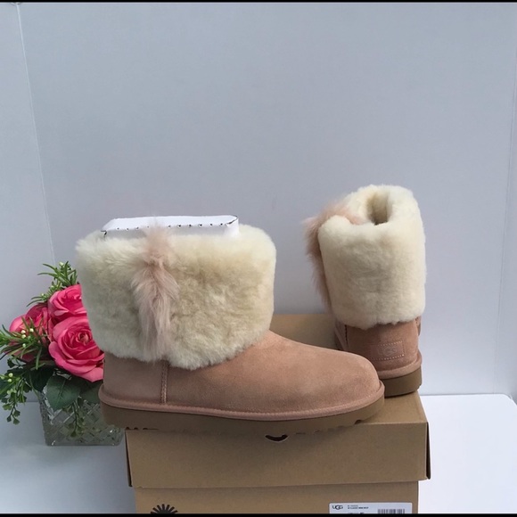 NWB UGG AUTHENTIC CLASSIC MINI FUR WISP BOOT | WOMEN’s 10 - Picture 9 of 16